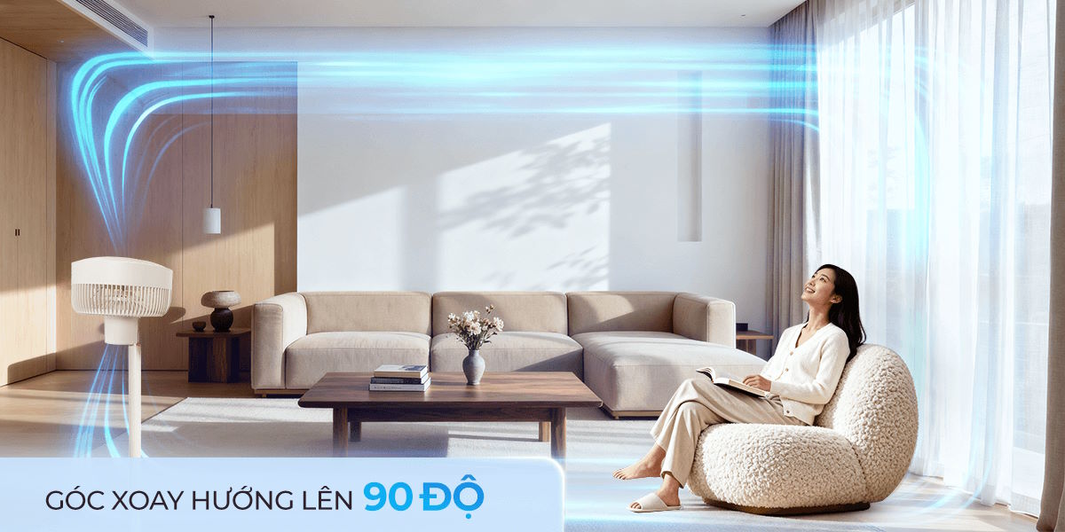 Quạt tuần hoàn Sharp 3 cánh PJ-CD114V-C