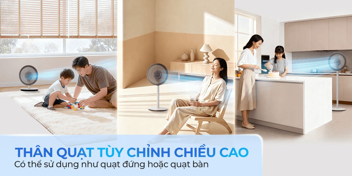 Quạt tuần hoàn Sharp 3 cánh PJ-CD227V-W 24W