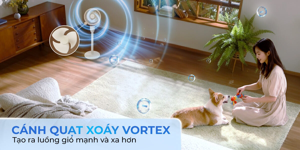 Quạt tuần hoàn Sharp 3 cánh PJ-CD603V-C