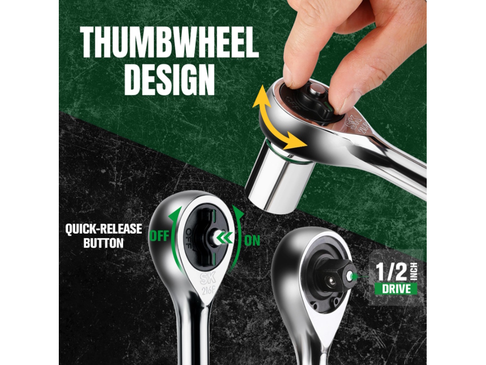 Bộ khẩu SK Tools SK01315 có cần siết 1/2 inch Bộ khẩu SK Tools SK01315