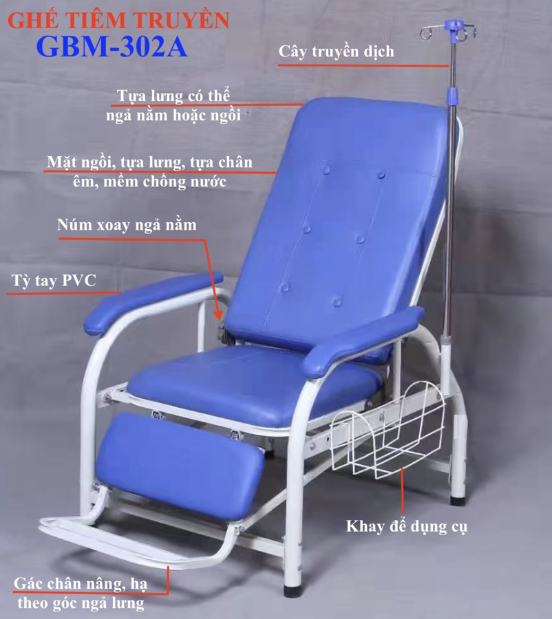 Ghế tiêm truyền GBM-302A Ghế tiêm truyền GBM-302A