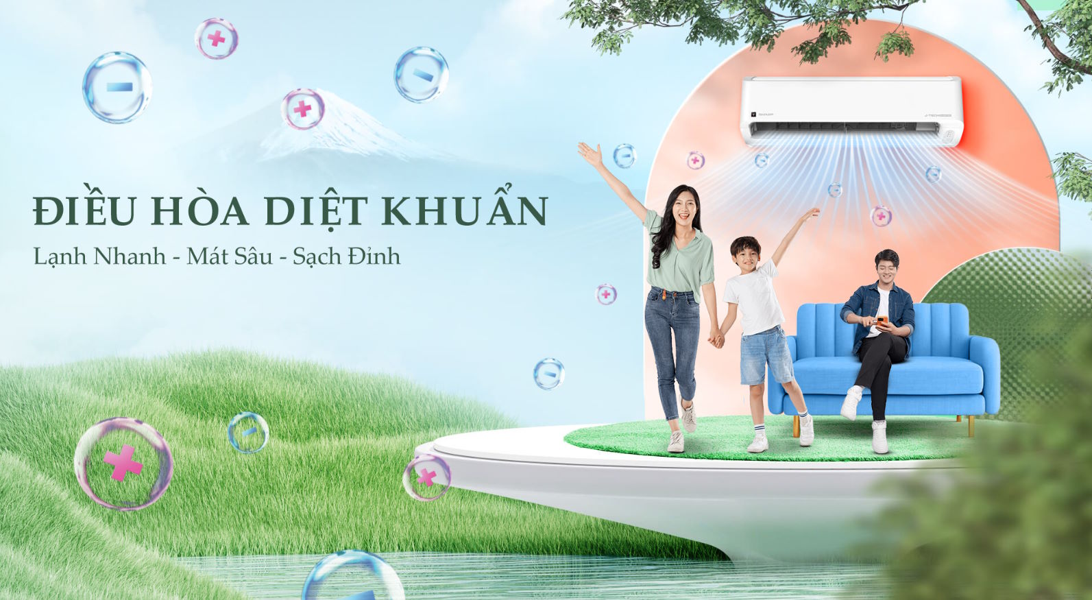 Máy lạnh Sharp Inverter 1HP AH-XP10DSW