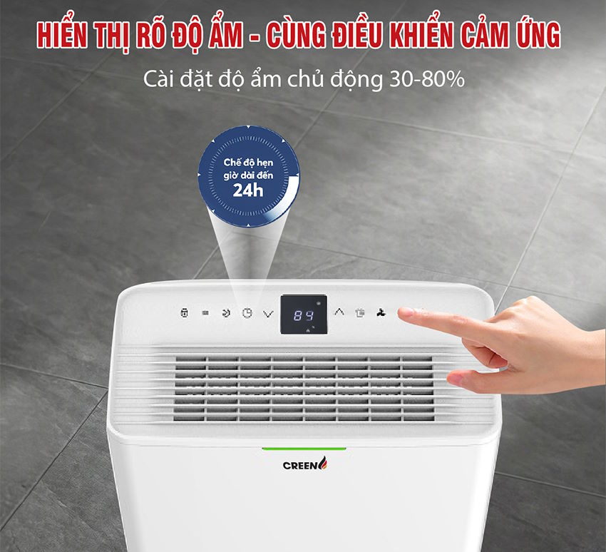 Vận hành êm ái 48dB – Giấc ngủ trọn vẹn Máy hút ẩm Creen