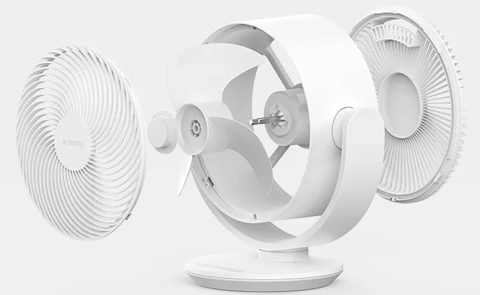 Quạt bàn Xiaomi dễ tháo rời các bộ phận để vệ sinh Quạt bàn Xiaomi