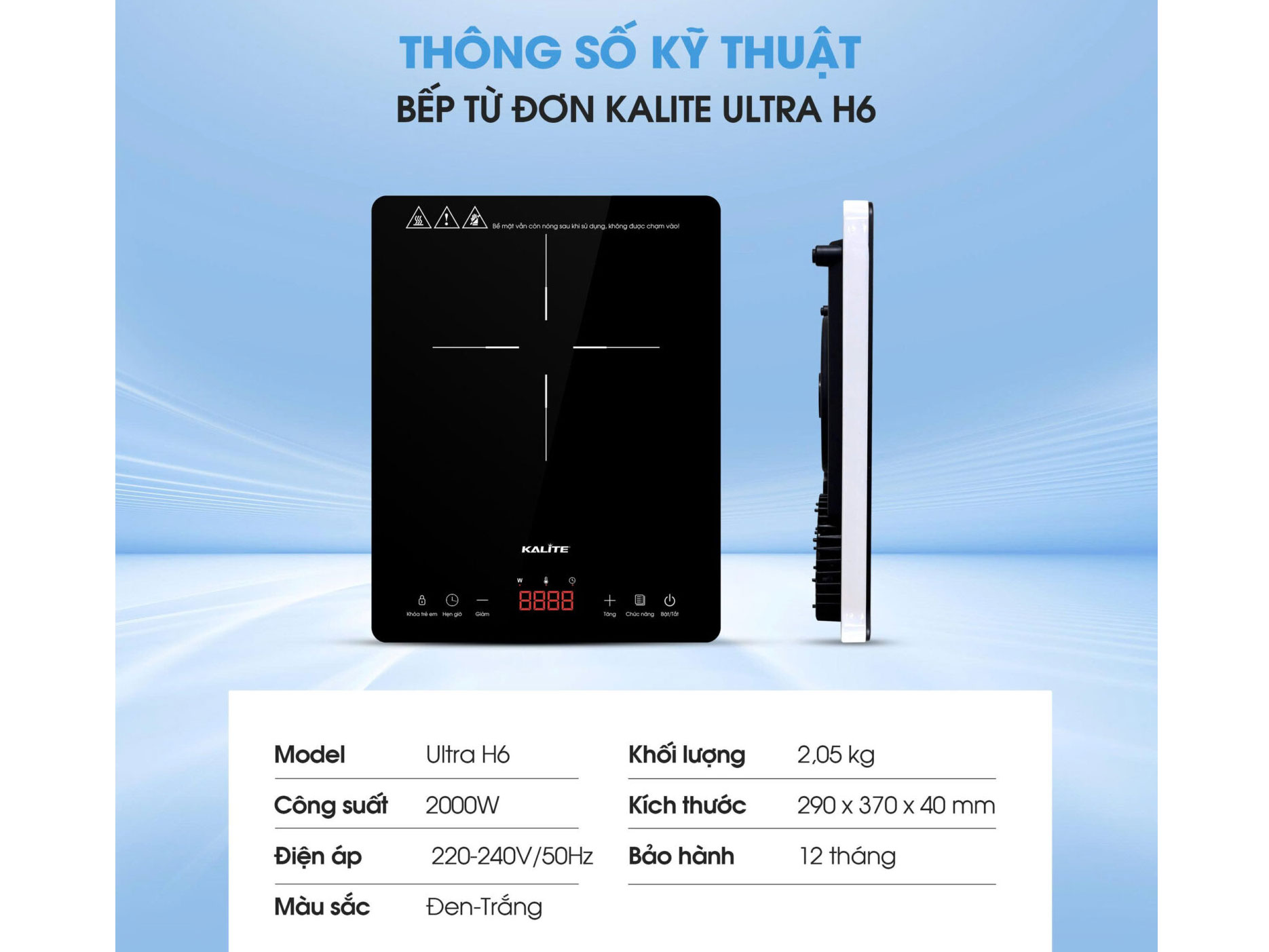 bếp từ đơn Kalite Ultra H6 