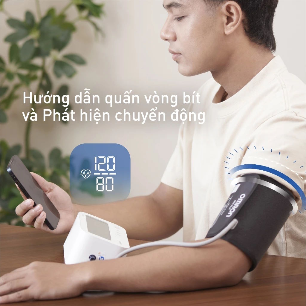 Vòng bít IntelliWrap 360° – Đo chính xác ở mọi vị trí Máy đo huyết áp bắp tay Omron HEM-7194T1-FL