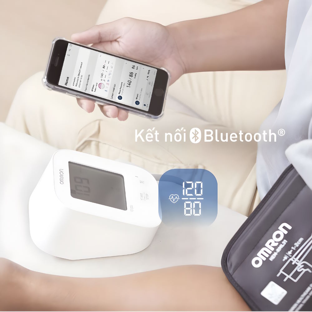 Kết nối Bluetooth – Quản lý dữ liệu thông minh qua OMRON Connect Omron HEM-7183T1-C