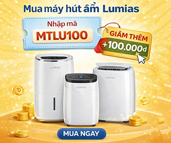 Giảm thêm 100.000đ khi mua máy hút ẩm Lumias