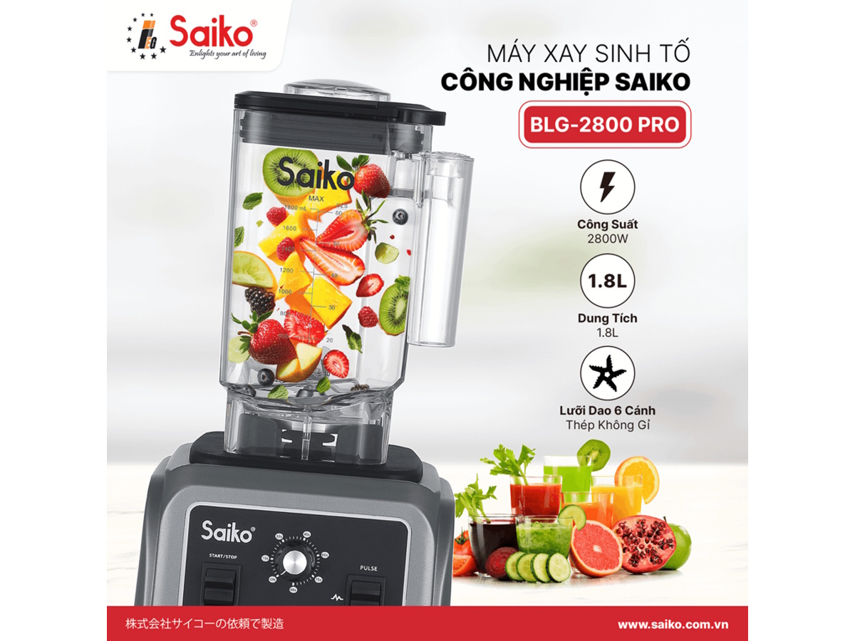 Máy xay sinh tố công nghiệp có dung tích cối 1.8 lít Máy xay sinh tố công nghiệp