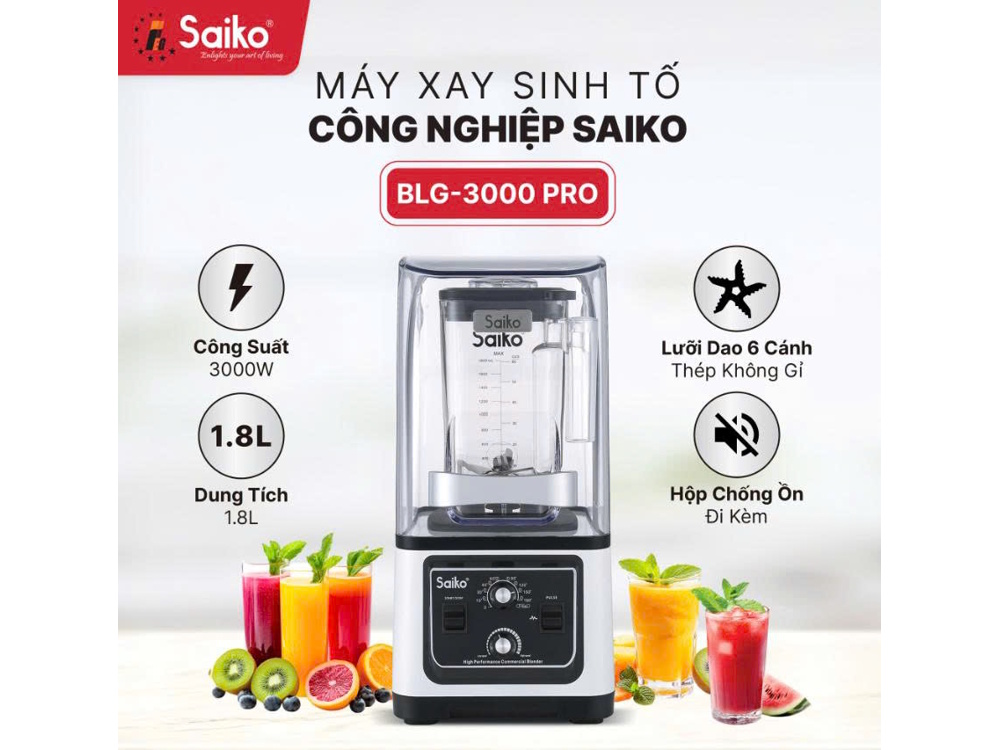 Máy xay sinh tố công nghiệp có cối xay 1.8 lít Máy xay sinh tố công nghiệp