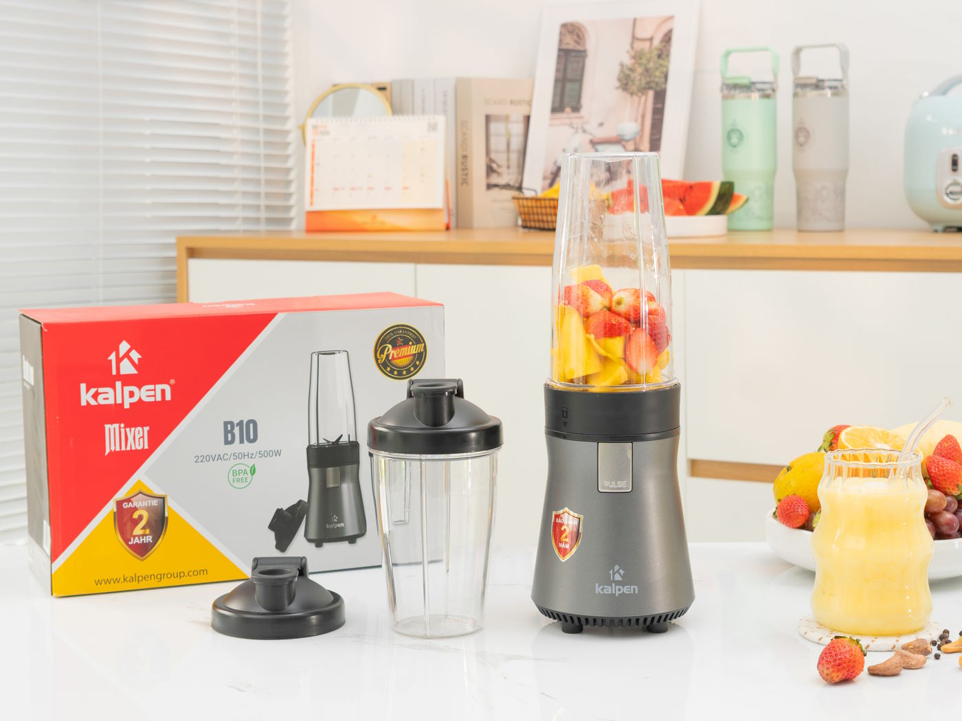 Máy xay đa năng 2 cối Kalpen B10 500W