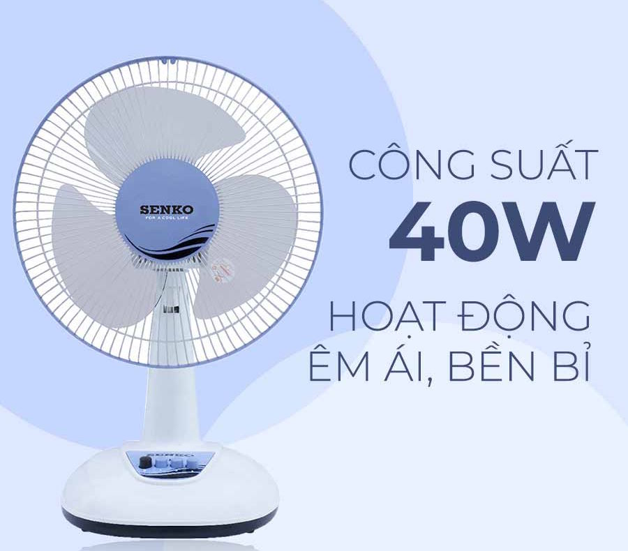 Quạt bàn Senko 3 cánh B1216 40W