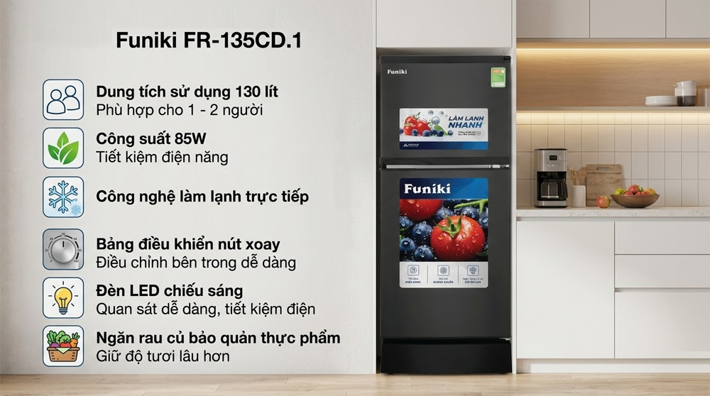 Tủ lạnh Funiki FR-135CD.1