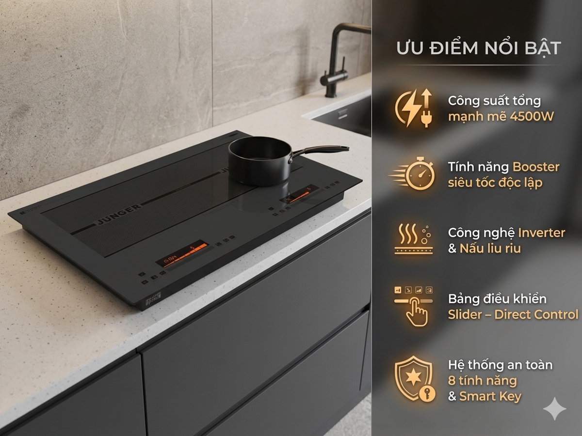 Bếp từ đôi Junger CEJ-222-INVERTER