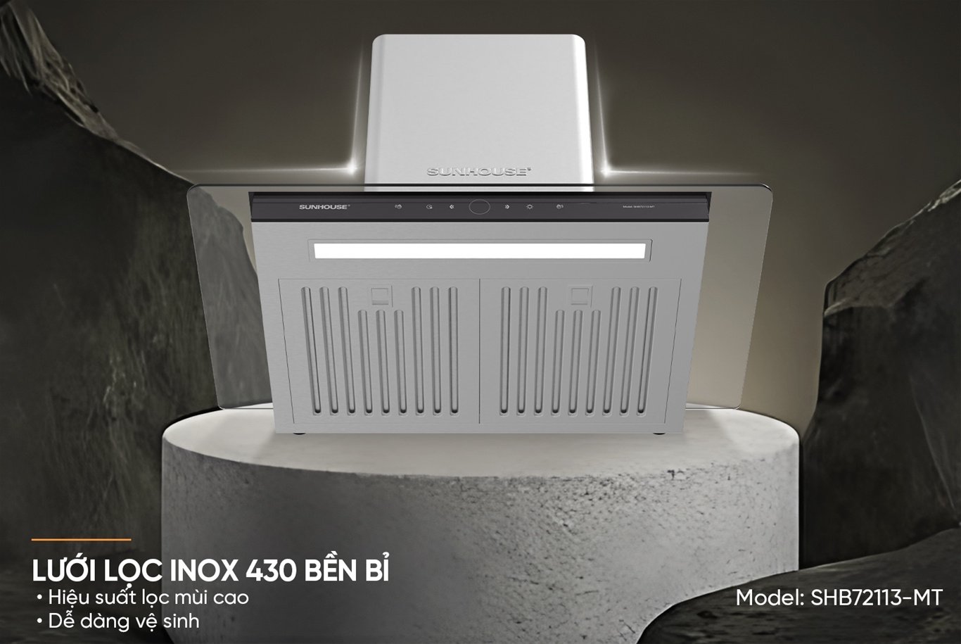 Máy hút mùi chữ T Sunhouse SHB72113-MT