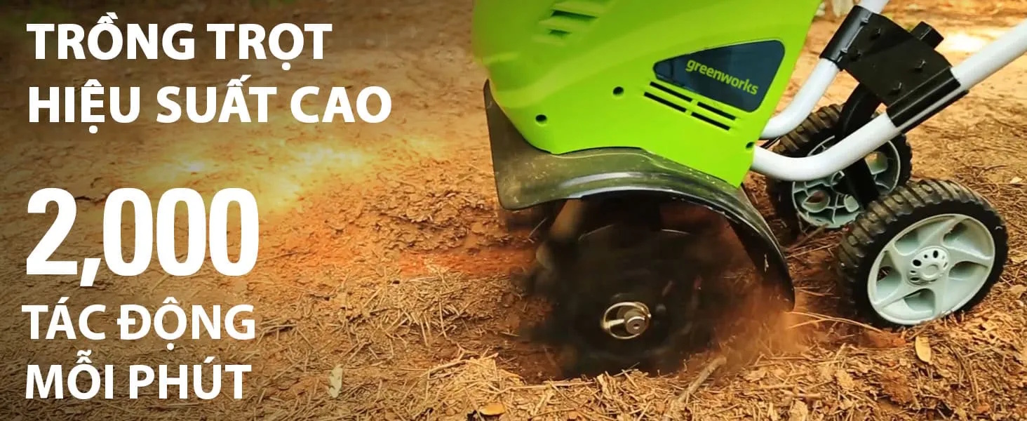 Máy xới đất dùng pin Greenworks 