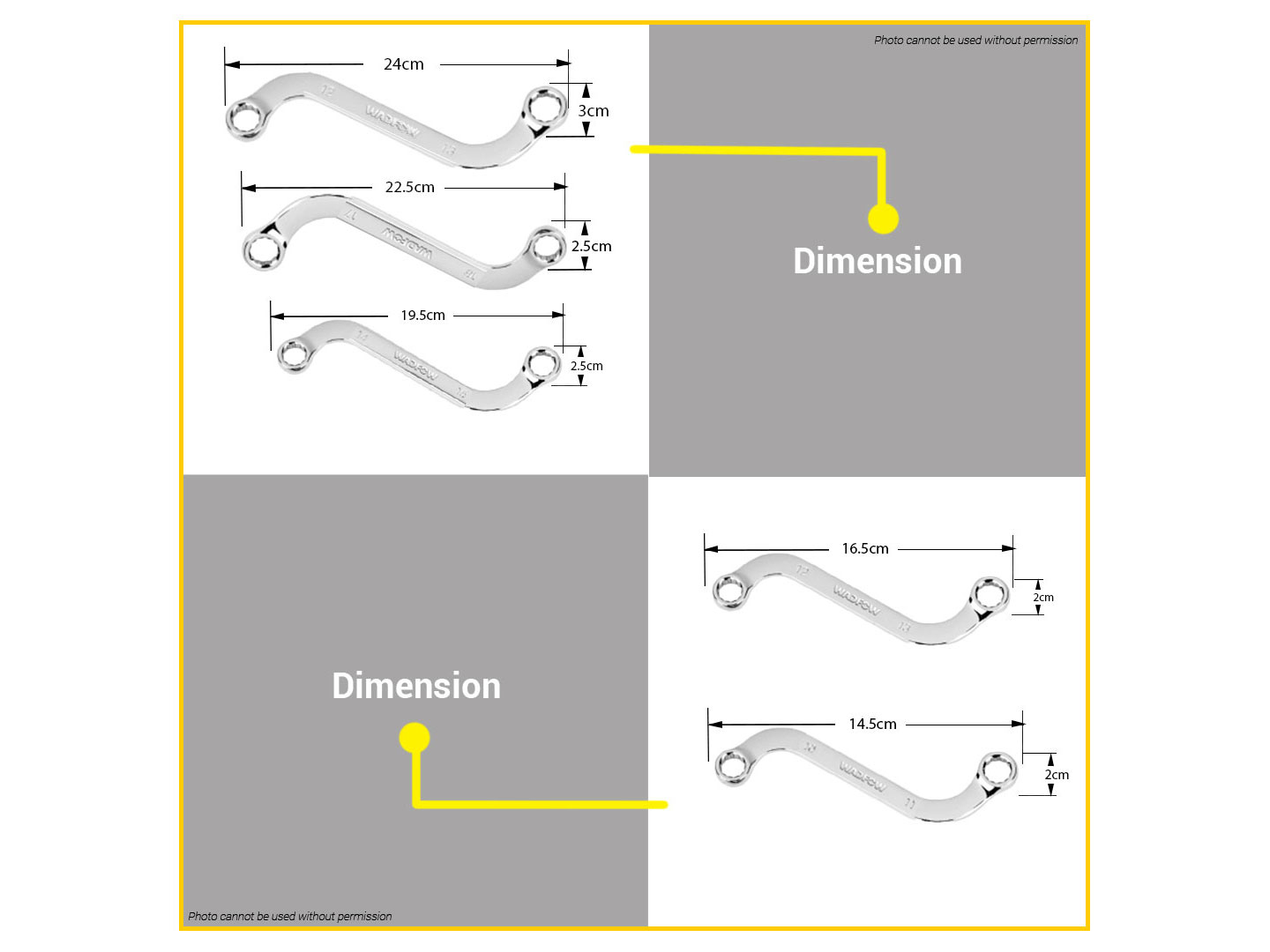 Bộ 5 cờ lê hai đầu vòng hình chữ S Wadfow WFR4405