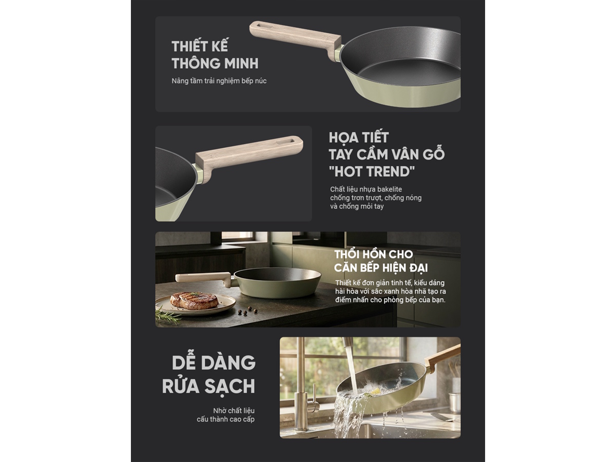 Chảo chống dính Sunhouse  