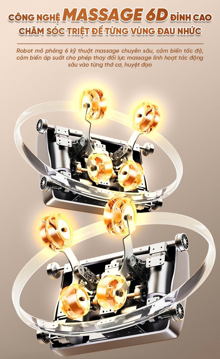 Ghế massage Queen Crown dùng con lăn massage 6D Ghế massage Queen Crown