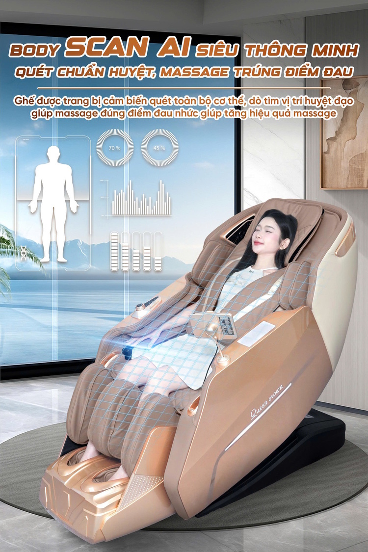 Ghế massage có tính năng scan body AI Ghế massage AI