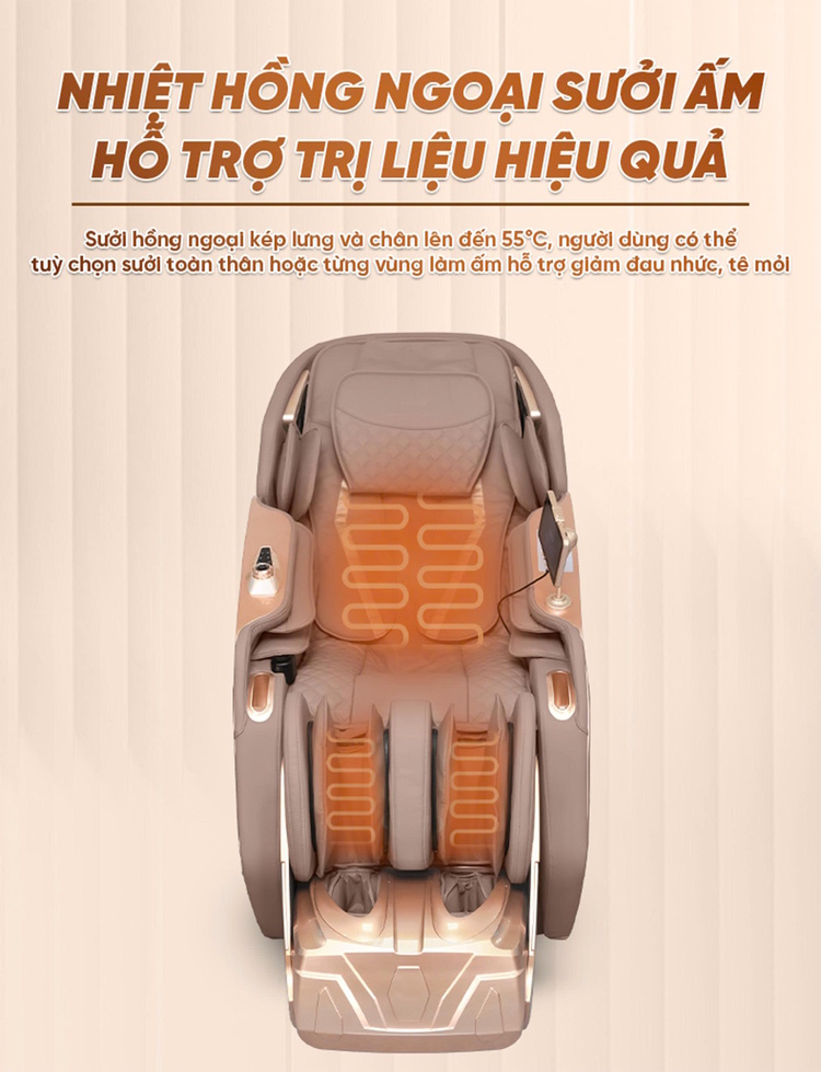 Ghế massage có nhiệt hồng ngoại sưởi ấm Ghế massage toàn thân AI