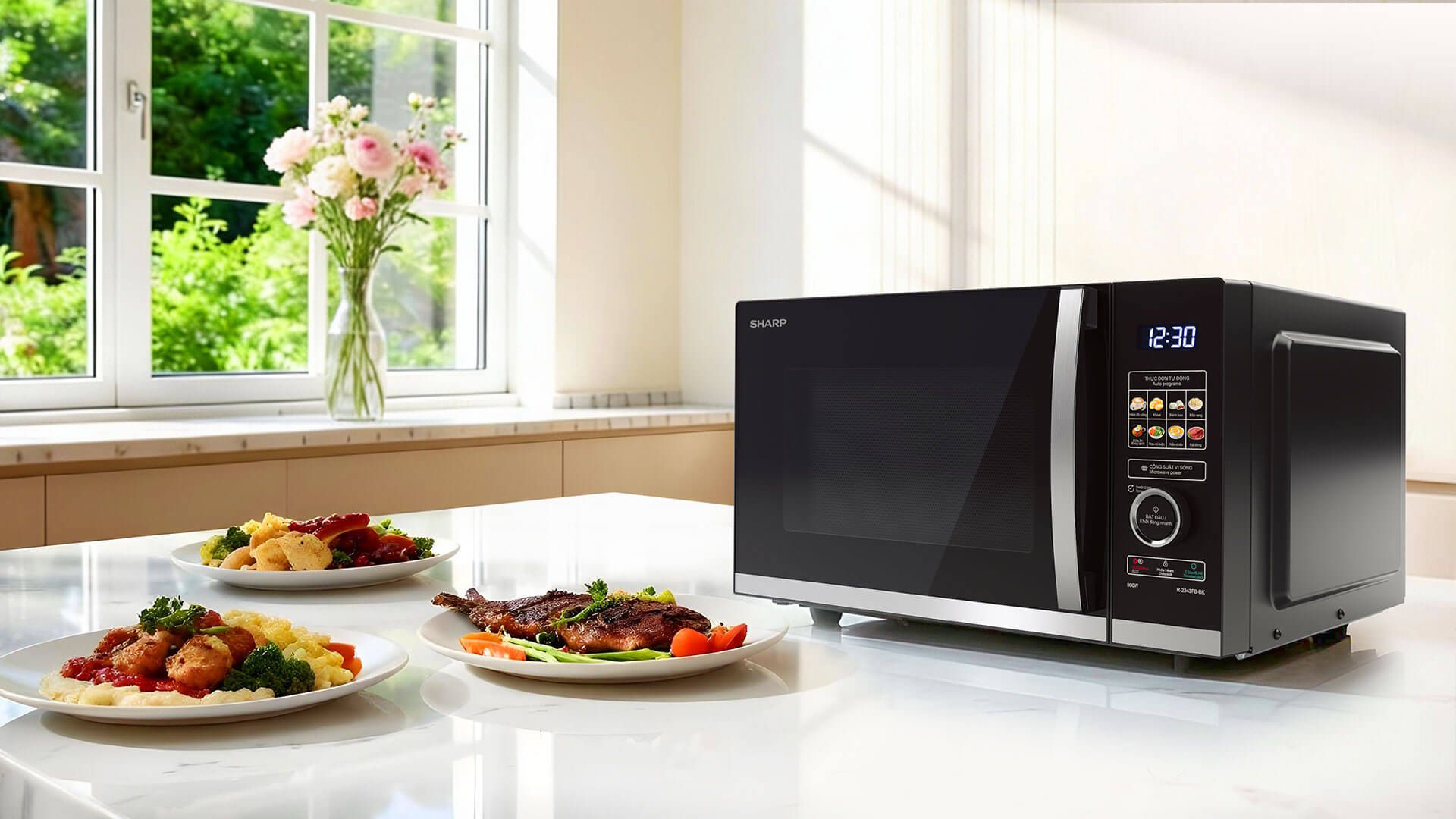 Lò vi sóng Sharp R-2343FB-BK 23 lít