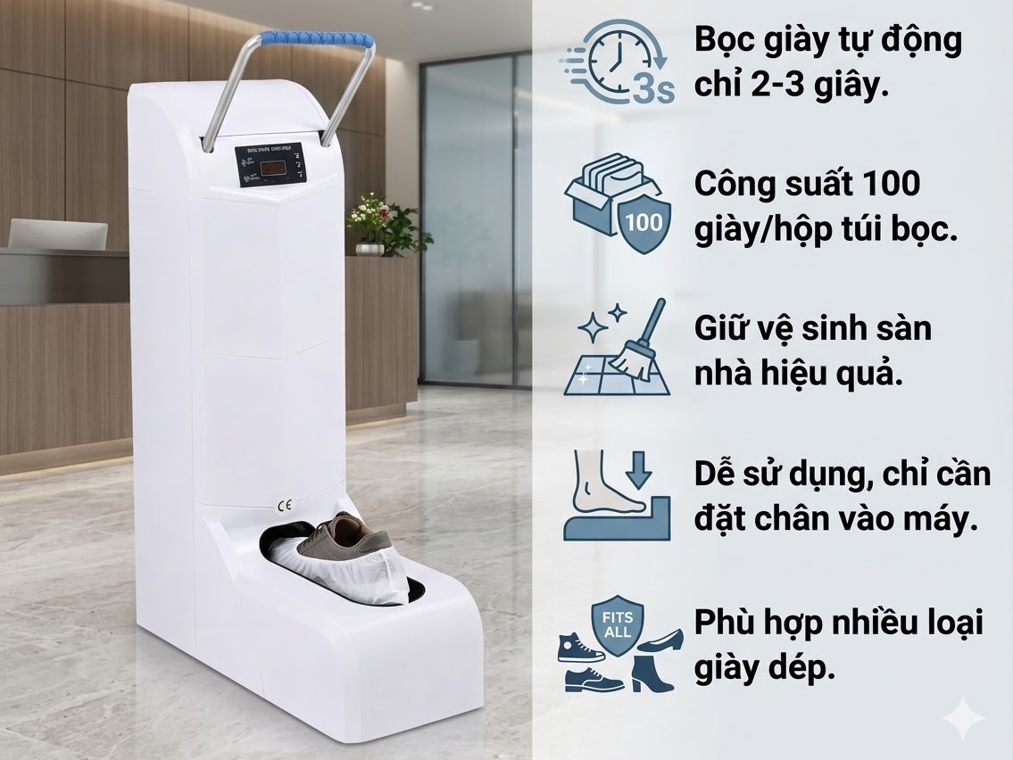 Máy bọc giày phòng sạch SK-CM-WH