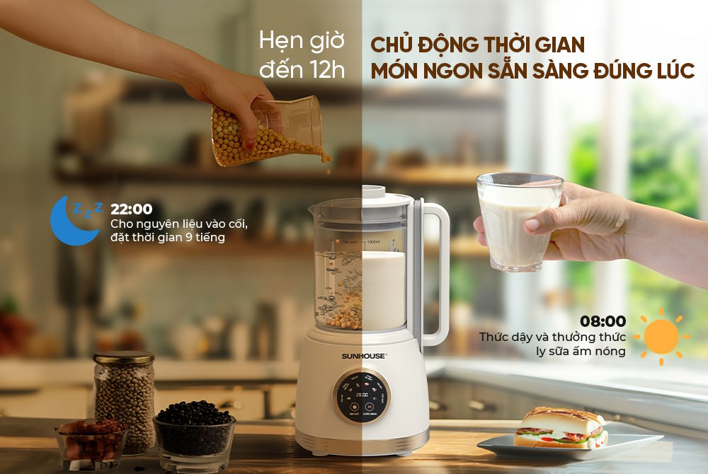 Máy làm sữa hạt đa năng Sunhouse