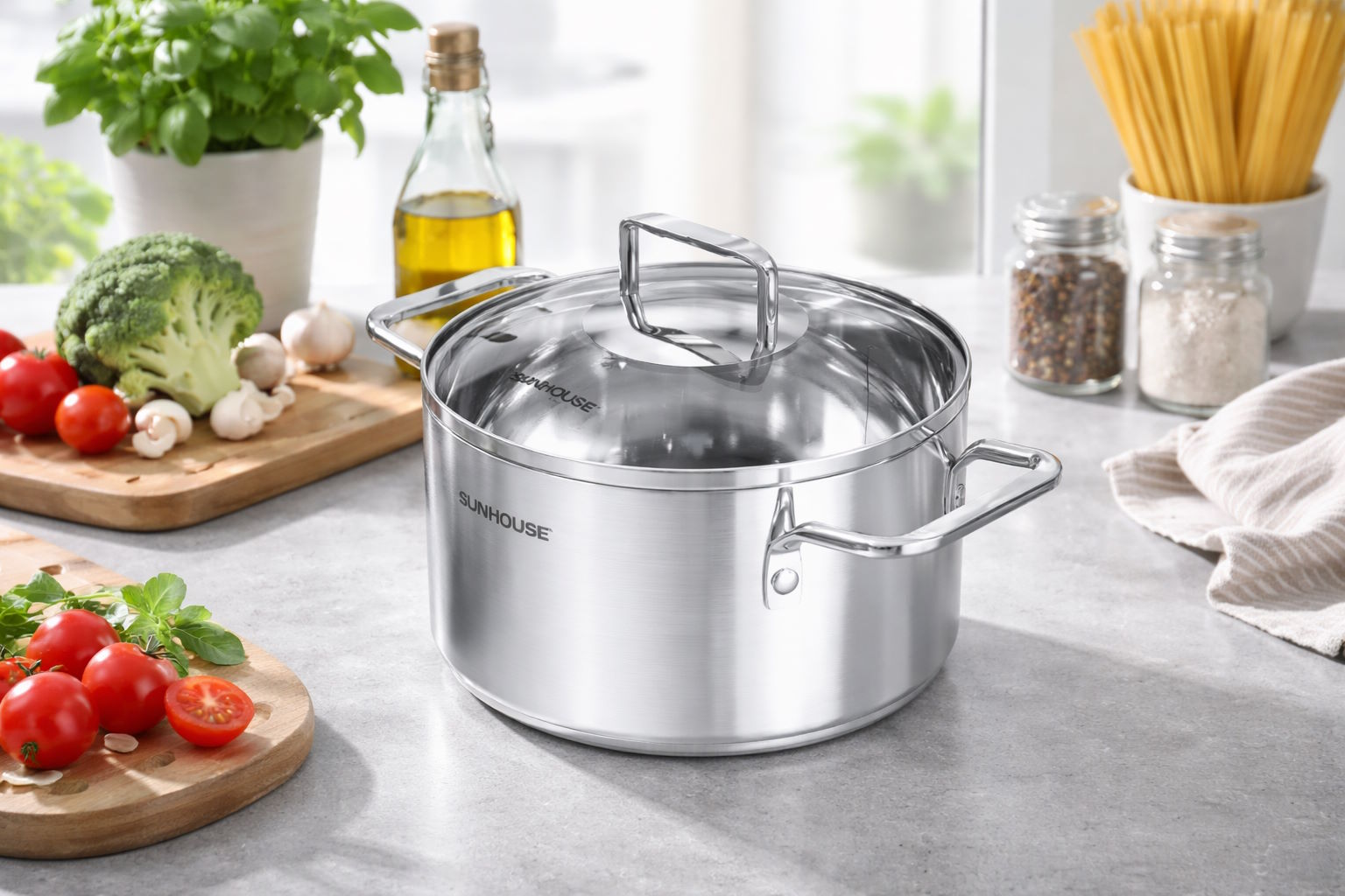 Nồi inox 304 liền đáy Sunhouse Healthy SHG705-18
