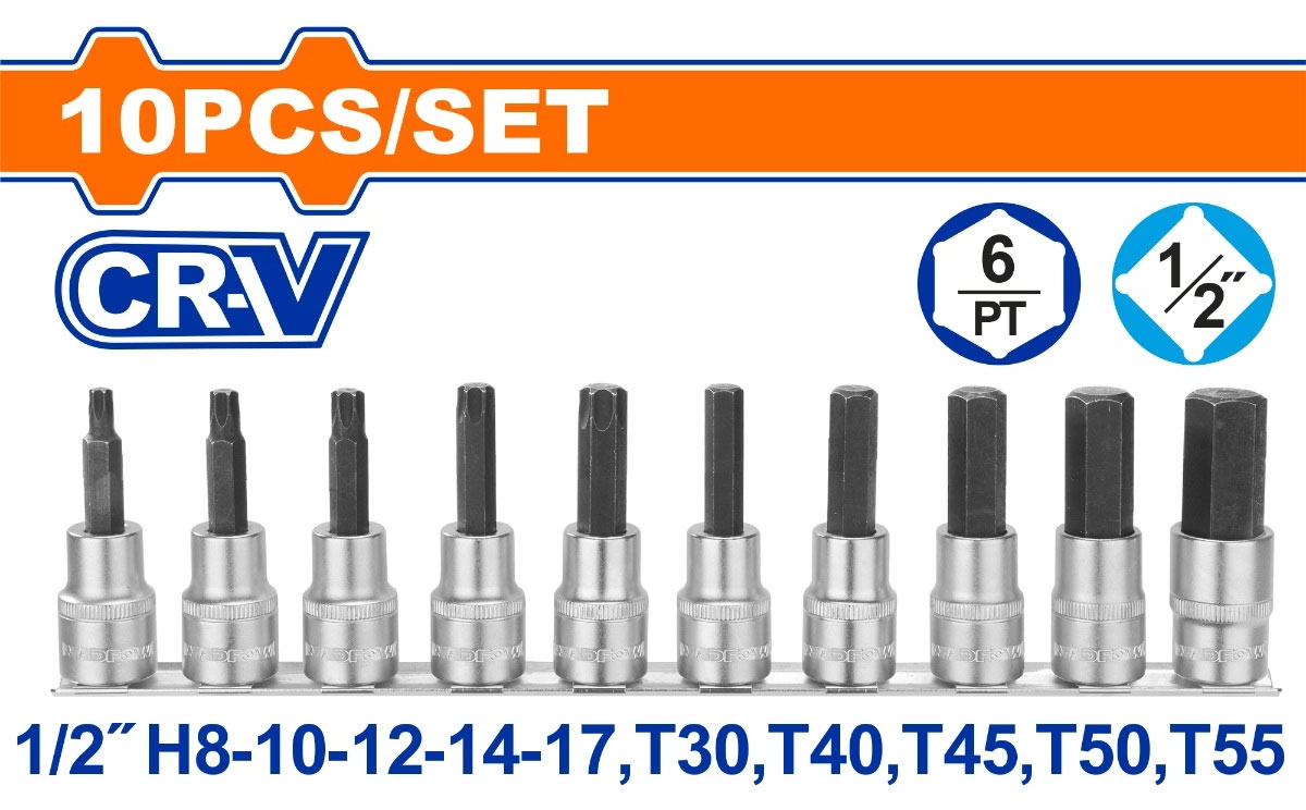 Bộ 12 đầu tuýp 1/2 inch Wadfow WST1412 Bộ 12 đầu tuýp 1/2 inch Wadfow WST1412