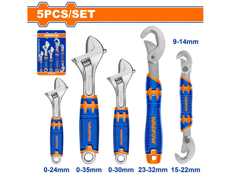 Bộ 5 mỏ lết WadFow WAW275K Bộ 5 mỏ lết WadFow WAW275K