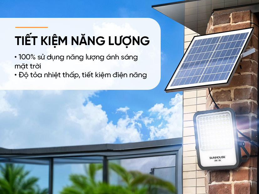 Đèn pha năng lượng mặt trời Sunhouse  