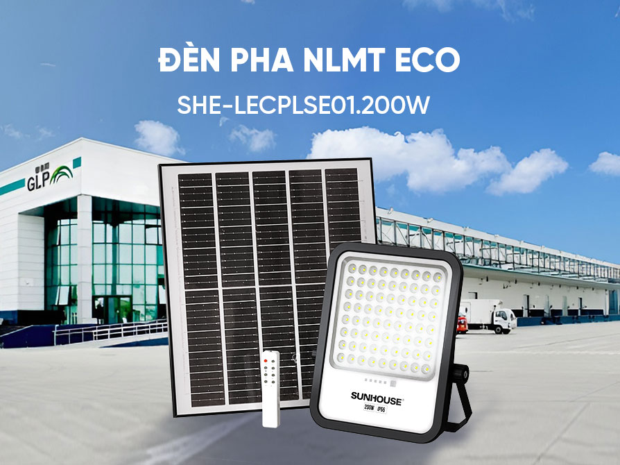 Đèn pha năng lượng mặt trời Sunhouse Eco SHE-LECPLSE01.200W