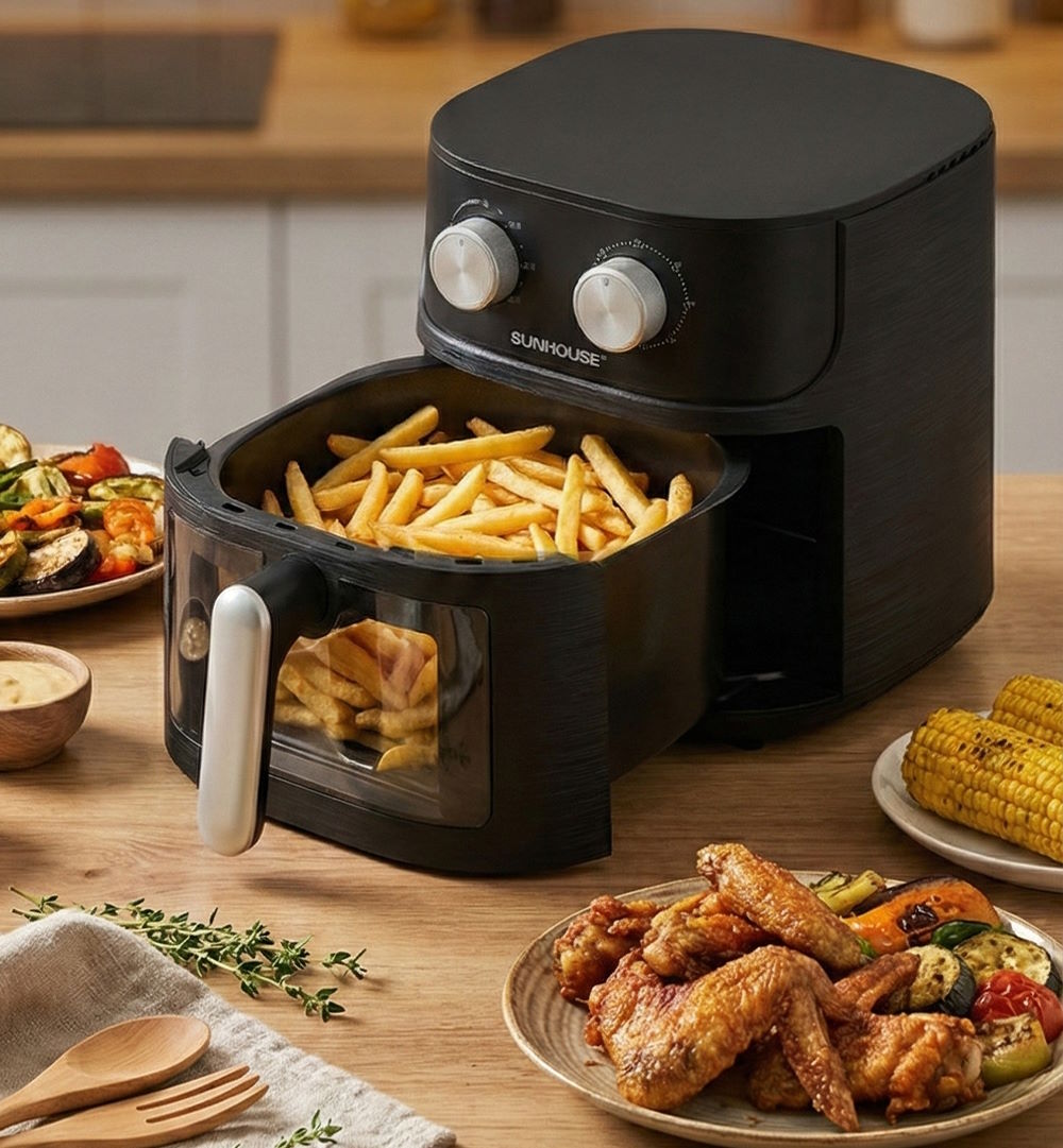An toàn tuyệt đối khi sử dụng Nồi chiên không dầu Sunhouse