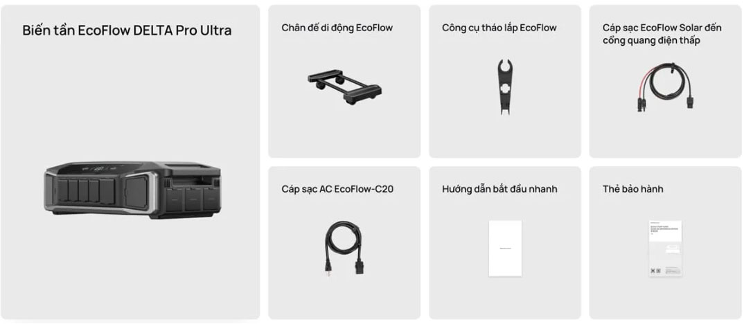 Phụ kiện của trạm sạc EcoFlow Delta Pro Ultra Trạm sạc EcoFlow Delta Pro Ultra