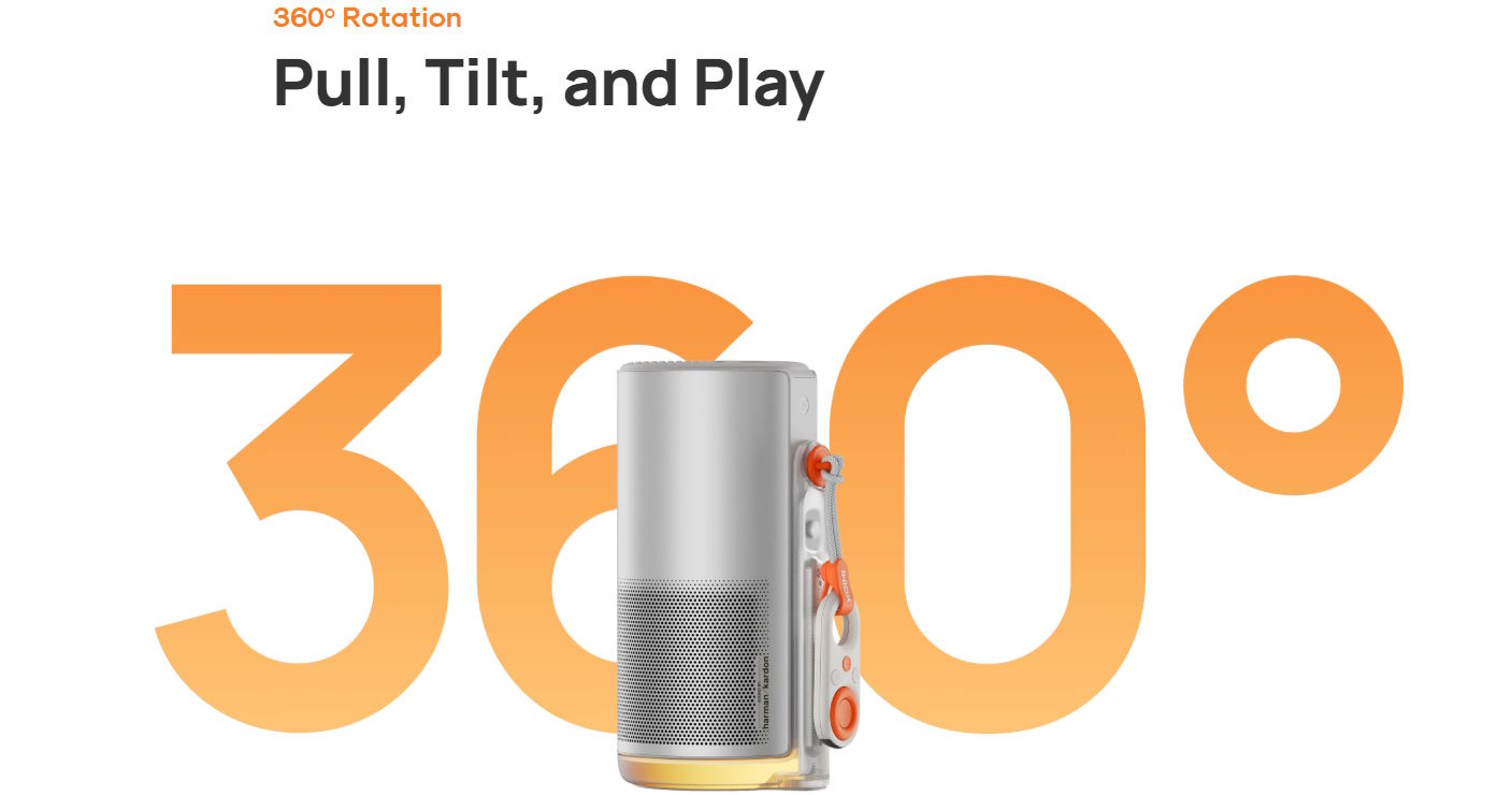 Gimbal xoay 360° linh hoạt cho mọi góc chiếu Máy chiếu ful HD Xgimi Mogo 4 Laser