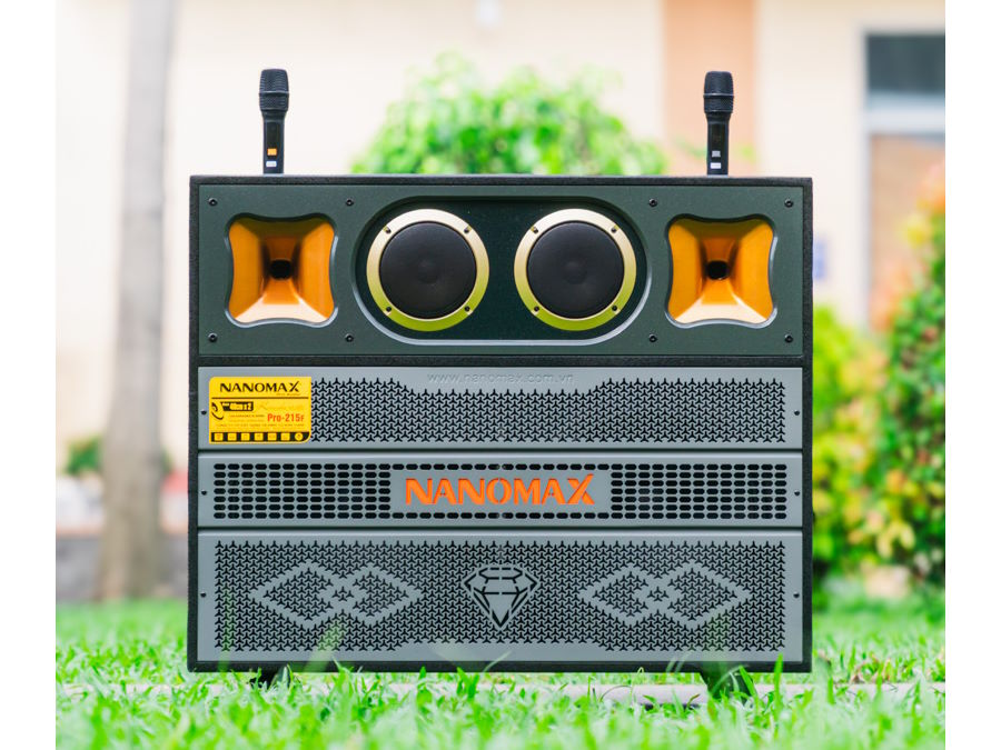 Loa kéo bình và điện Nanomax Pro-215F Bass đôi 40cm 2200w