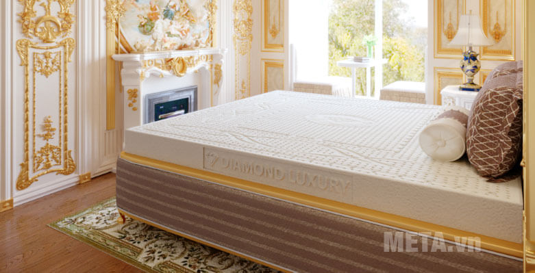 Hình ảnh chụp thực tế đệm cao su thiên nhiên Kim Cương Luxury