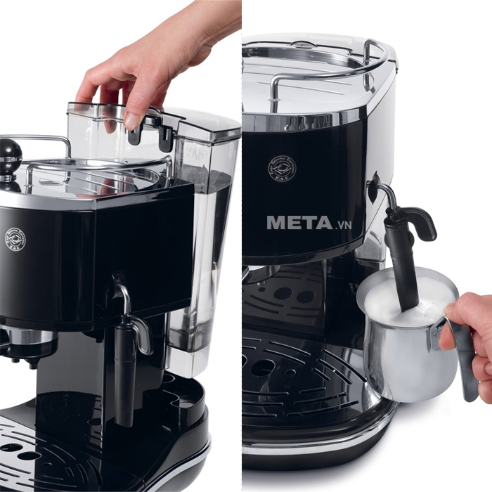 Máy pha cà phê Delonghi Pump Espresso ECO310.BK giúp bạn pha cà phê Cappuccino cực kỳ đơn giản.