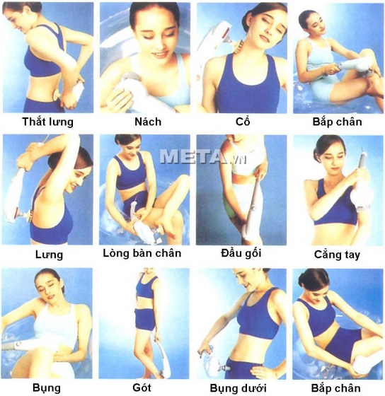 Hình ảnh máy massge cầm tay Max-631A massage nhiều vùng trên cơ thể Máy massage cầm tay Max-631A