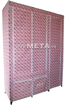 Tủ vải Thanh Long TVAI07 1,3m họa tiết đỏ