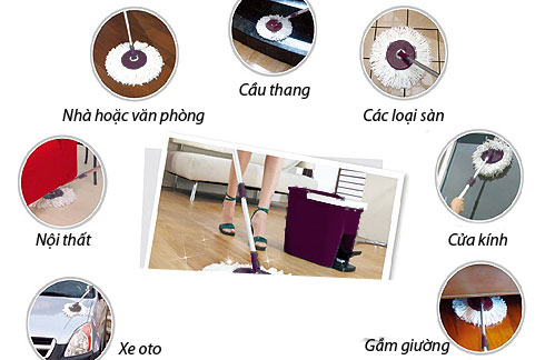 cây lau nhà cao cấp Angel Mop JE-S350B