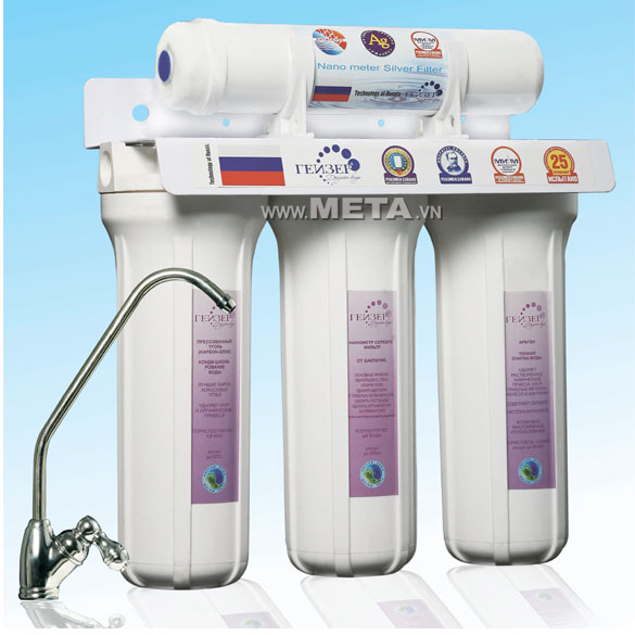 Máy lọc nước nano Geyser 4 cấp lọc GK4 - Dùng cho nước giếng khoan
