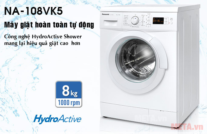Công nghệ HydroActive trong máy giặt Panasonic NA-108VK5WVT mang lại hiệu quả giặt cao hơn