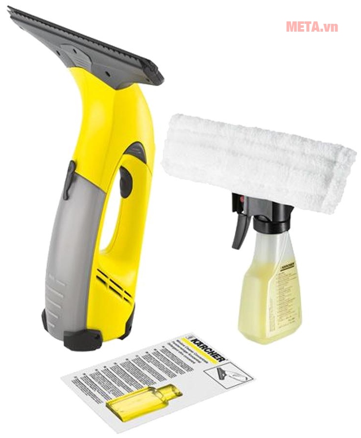 Máy vệ sinh cửa kính Karcher WV50 Plus EU được thiết kế với màu vàng hiện đại.