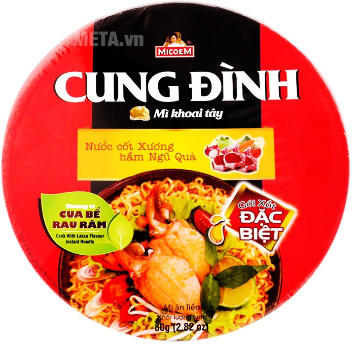 Mì Cung Đình vị cua bể rau răm với hương vị thơm ngon, bổ dưỡng.