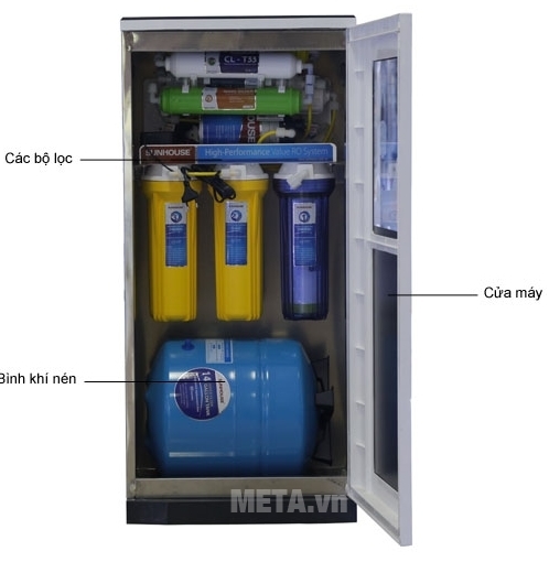 Máy lọc nước R.O 9 lõi Sunhouse SHR8669B với công suất lọc cao.