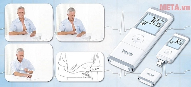 Máy đo điện tâm đồ Beurer ME90 giúp bạn theo dõi chức năng tim mạch.