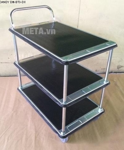 Xe đẩy hàng Nhật Bản 3 tầng Dandy DM-BT3-DX với bề mặt sàn giúp chống trơn trượt.