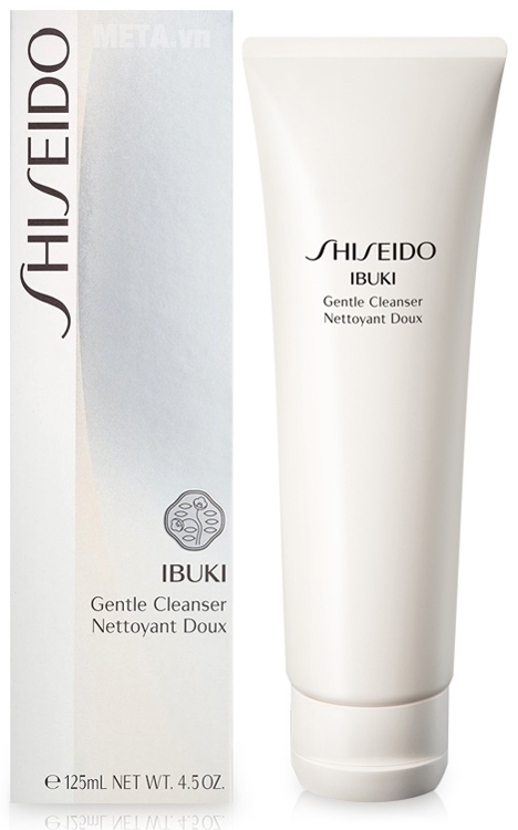 Hộp sữa rửa mặt cho da thường và da khô Shiseido Ibuki Gentle Cleanser 125ml.